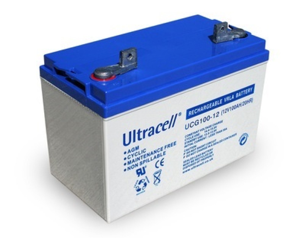 Batteria ricaricabile 12v 100ah accu solare accumulatore piombe ciclico jr international - 1