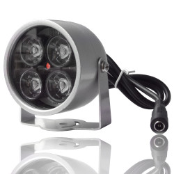 Projector infrared waterproof 4 leds night vision camera for night surveillance jr international - 2