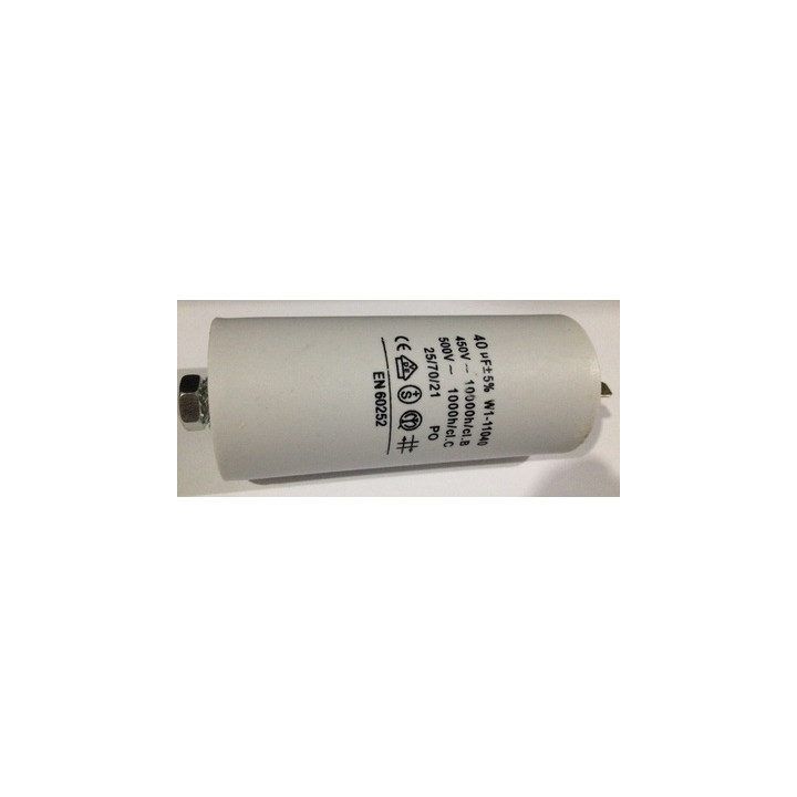 Capacitor 40.uf / 450 v + earth velleman - 1