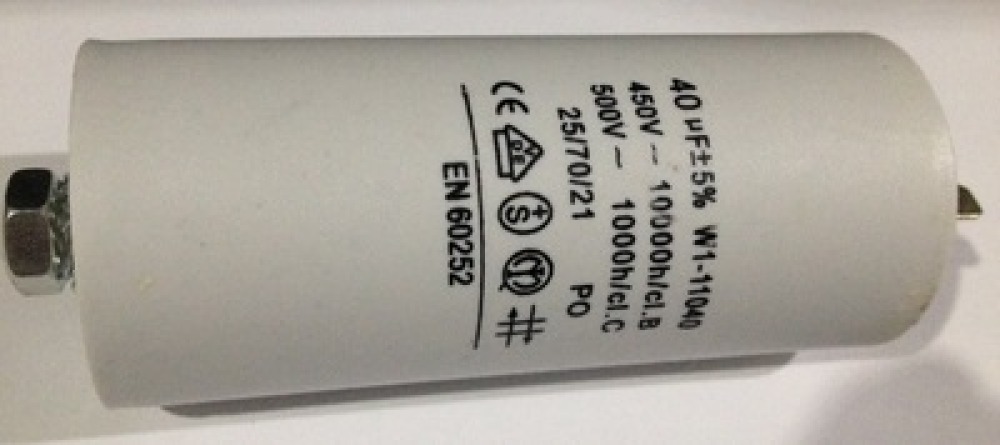 Capacitor 40 uf / 450 v + earth velleman - 1