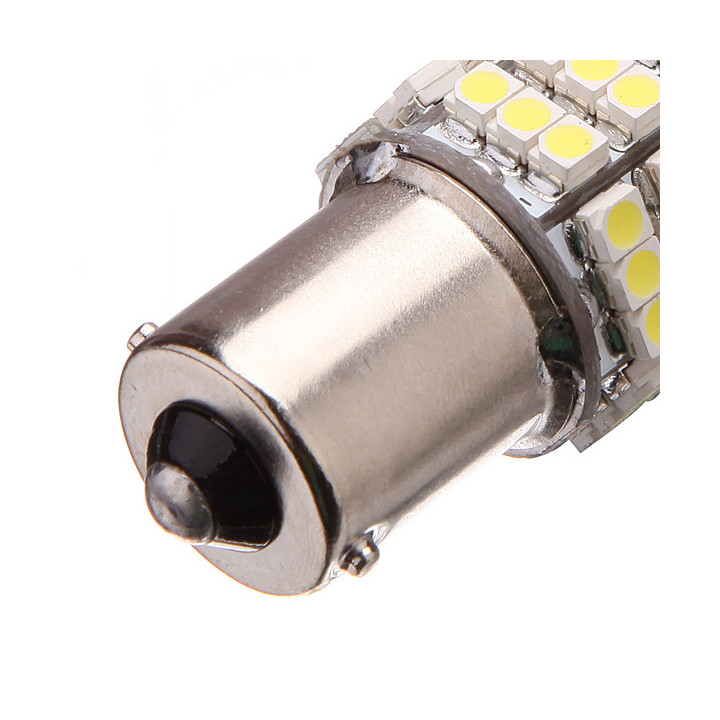 Lampadina 12v 6w 7w LED ba15S 120 auto 3528 1210 smd bianco faro jr international - 4