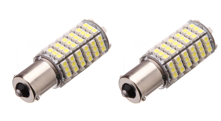 2 x Lampadina 12v 6w 7w LED ba15S 120 auto 3528 1210 smd bianco faro jr international - 6