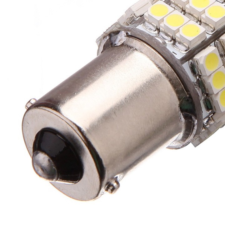 2 x 12v led bulb ba15s 120 6w 7w auto 3528 1210 smd white light beacon jr international - 4