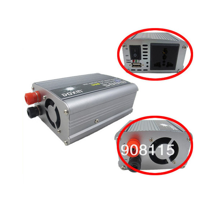 DC12V AC 220V 500W USB Car Power Inverter Adapter Spegnimento automatico termico jr international - 2