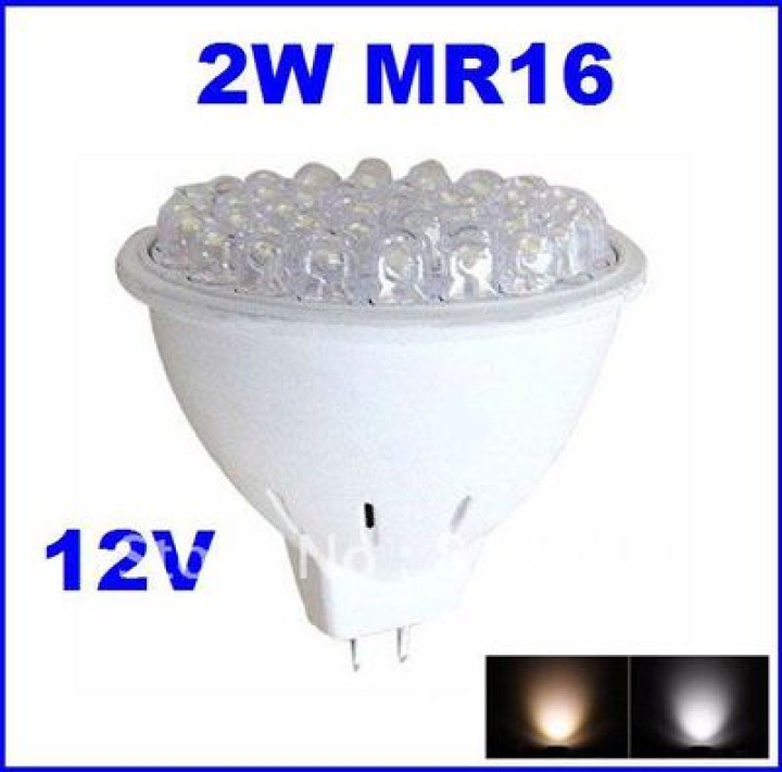 36leds 2w mr16 led light bulb 12v cool white cen - 1