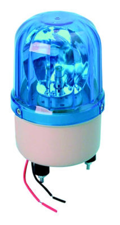 Girofaro fisso 12vcc 10w blu (fissazione con viti) rb101 girofari elettrici fissi colore blu jr international - 1