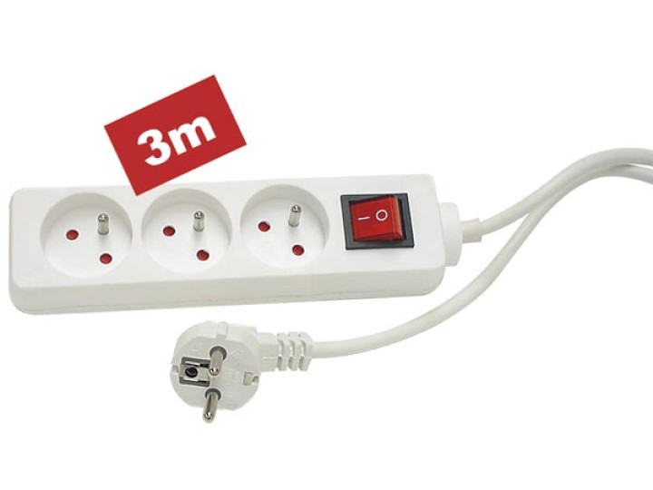 Power strip 4 220v taken with electric switch eb4s velleman - 1