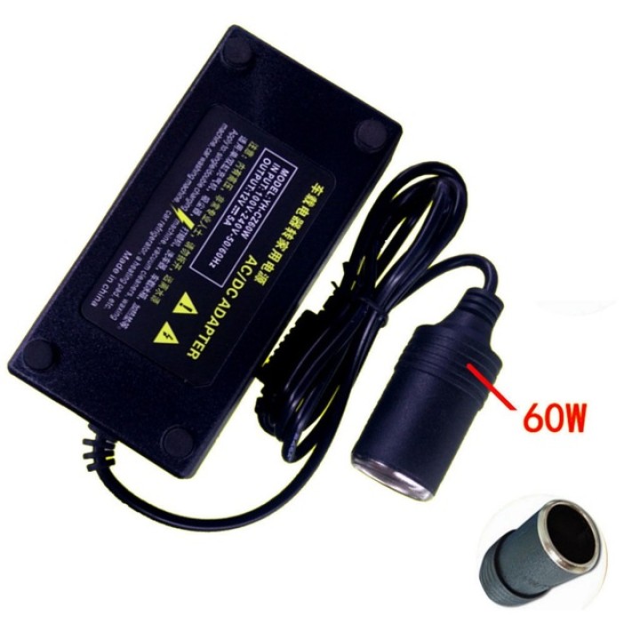 Kfz-Netzteil AC 110v-220v dc 12v 5a 60w Auto-Zigarettenanzünder-Adapter-Wechselrichter jr international - 1