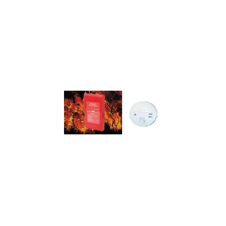 Kit fire safety fire cover + en14604 smoke detector jr international - 1
