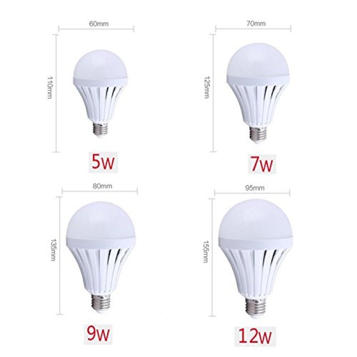 Rechargeable led emergency light lighting 5w e27 led bulb lamp for home 2835 smd battery lighs led bombillas ce rohs jr internat