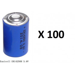 100 x 3.6v 1200mah lithium battery 1/2 aa tl5902 tl5151 tl5101 tl4902 ls14250 14250 ls tl sl750 sl350 lct1200 jr international -