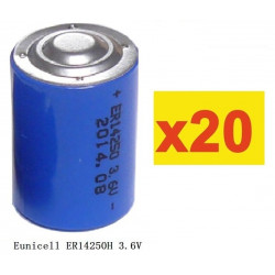 20 x 3.6v 1200mah lithium battery 1/2 aa tl5902 tl5151 tl5101 tl4902 ls14250 14250 ls tl sl750 sl350 lct1200 jr international - 