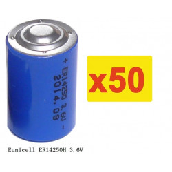 50 x 3.6v 1200mah lithium battery 1/2 aa tl5902 tl5151 tl5101 tl4902 ls14250 14250 ls tl sl750 sl350 lct1200 jr international - 
