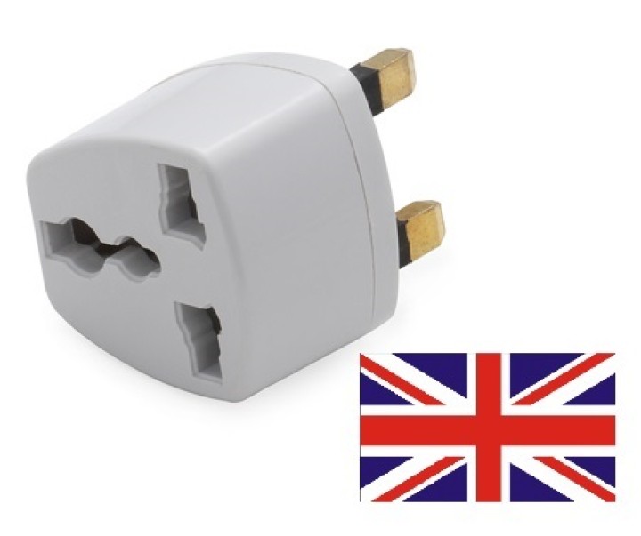 Adattatore elettrico presa europea verso presa inglese senza presa terra convertitore adattatore converter watt & co - 1