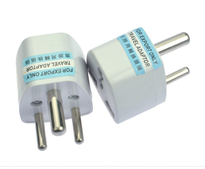 International Plug Adapter for South Africa, Lesotho, Namibia and Swaziland, Type M, 3-Pin Grounded Plug, Universal Travel Outle