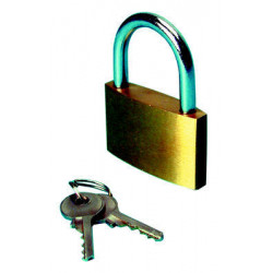 Catenaccio in ottone 40 mm con 2 chiavi lucchetto catenacci lucchetti protezione catenacci protezione jr international - 1
