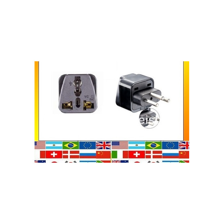 Swiss adapter plug socket with earth to go to liechtenstein jordan Madagascar Rwanda jr international - 1