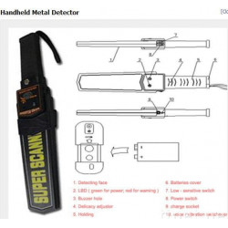 Cerca pacco detector metal detector monitoraggio jr + vibratore manuale oggetti metallici ricerca vigicom - 6