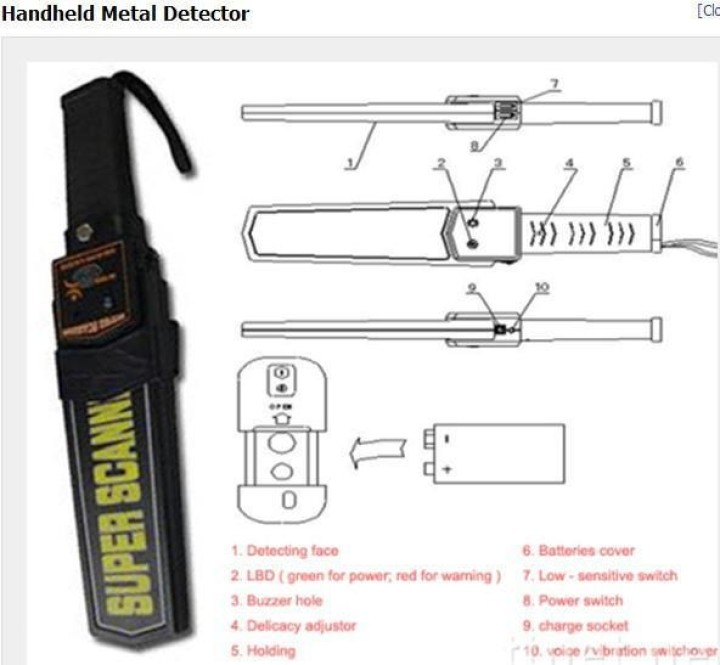 Set metallsuchgerat mit gleichstromunterbrecher uberwachung metal detektor. metallsuchgerat vigicom - 6