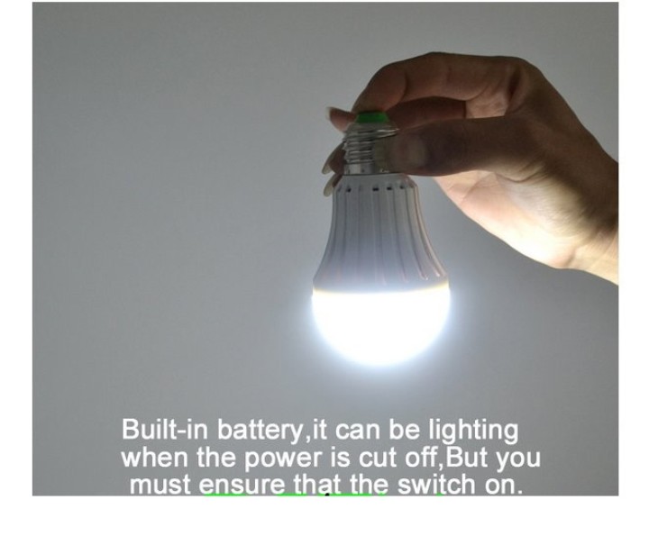 Rechargeable led emergency light lighting 7w e27 led bulb lamp for home 2835 smd battery lighs led bombillas ce rohs jr internat
