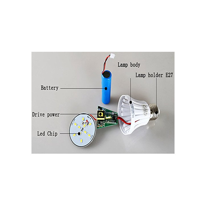 Principale ricaricabile di emergenza di illuminazione luce 9w e27 la lampadina a led per la casa 2835 batteria smd lighs bombill