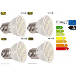 4 x Lampara led smd x60 e27 220v 3w blanca iluminacion bajo consumo bestmall_fr - 1