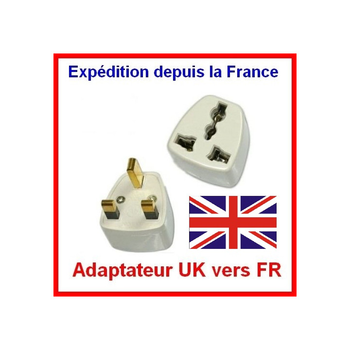 3 x Adaptador electrico enchufe europeo hacia enchufe ingles lle929 adaptador convertidor jr international - 4