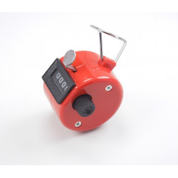 Red Handheld Tally Counter 4 Digit Display for Lap/Sport/Coach/School/Event jr international - 1