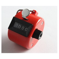 Red Handheld Tally Counter 4 Digit Display for Lap/Sport/Coach/School/Event jr international - 2