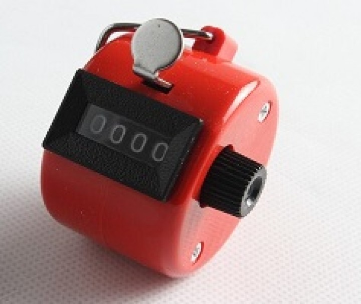 Red Handheld Tally Counter 4 Digit Display for Lap/Sport/Coach/School/Event jr international - 2