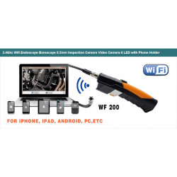 Camera with wifi smartphone endoscope borescope inspection camera with articulated 3 meters WF200 jr international - 5