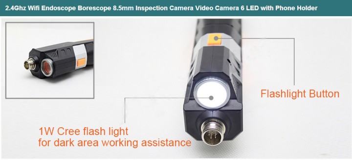 Fotocamera con smartphone wifi endoscopio fotocamera boroscopio con articolate 3 metri WF200 jr international - 8