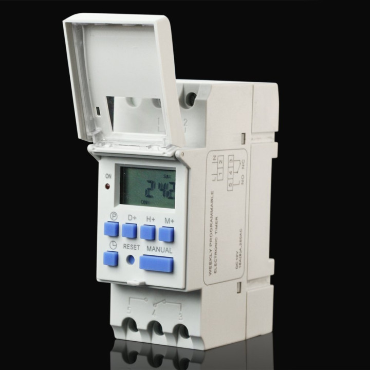 Thc15a digital lcd power weekly programmable timer dc 24v time relay switch