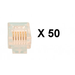 Modular connector rj12 6p6c, 50 pcs in blister jr international - 1