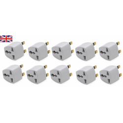 10 x Travel adapter electric adapter gb plug to european , 1a 250vac electric adapters gb plug to european , 1a 250vac electric 