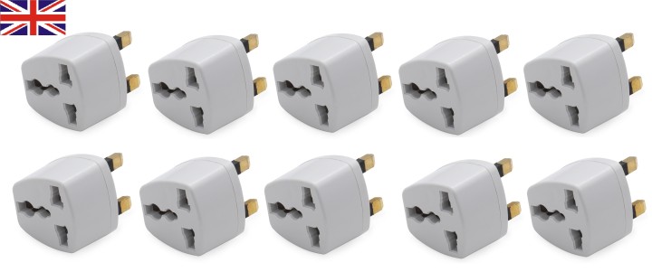 10 x Reiseadapter stromversorgungsadapter adapter englischer stecker euro stecker elektrischer adapter lle929 elektrischer adapt