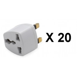 20 x Travel adapter electric adapter gb plug to european , 1a 250vac electric adapters gb plug to european , 1a 250vac electric 
