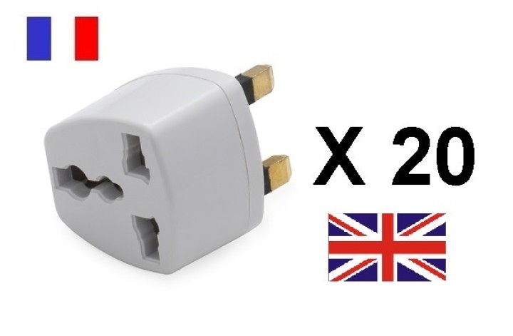 20 x Reiseadapter stromversorgungsadapter adapter englischer stecker euro stecker elektrischer adapter lle929 elektrischer adapt