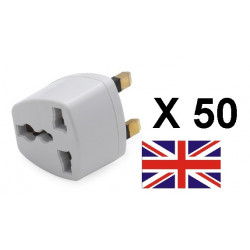 50 x Travel adapter electric adapter gb plug to european , 1a 250vac electric adapters gb plug to european , 1a 250vac electric 