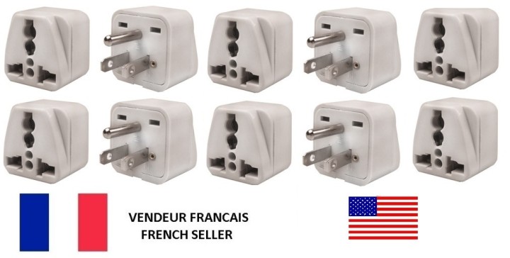 10 Travel adapter electric adapter 16 american male + female to female euro adapter hama - 1