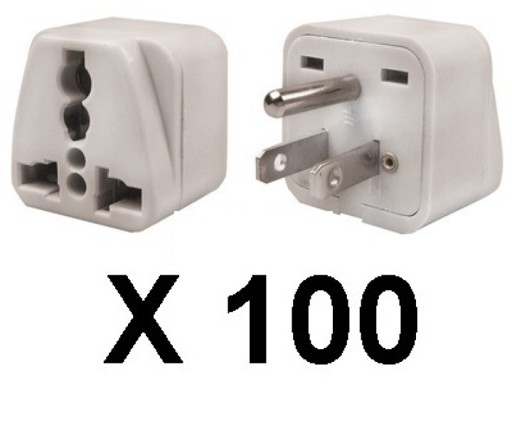 100 Travel adapter electric adapter 16 american male + female to female euro adapter jr international - 1