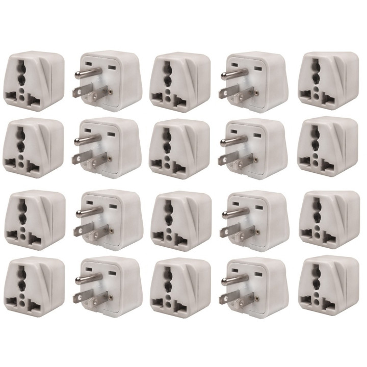 20 Reiseadapter stromversorgungsadapter 6a usa stecker + erdkontakt euro buchse elektrischer adapter elektronik legrand - 3