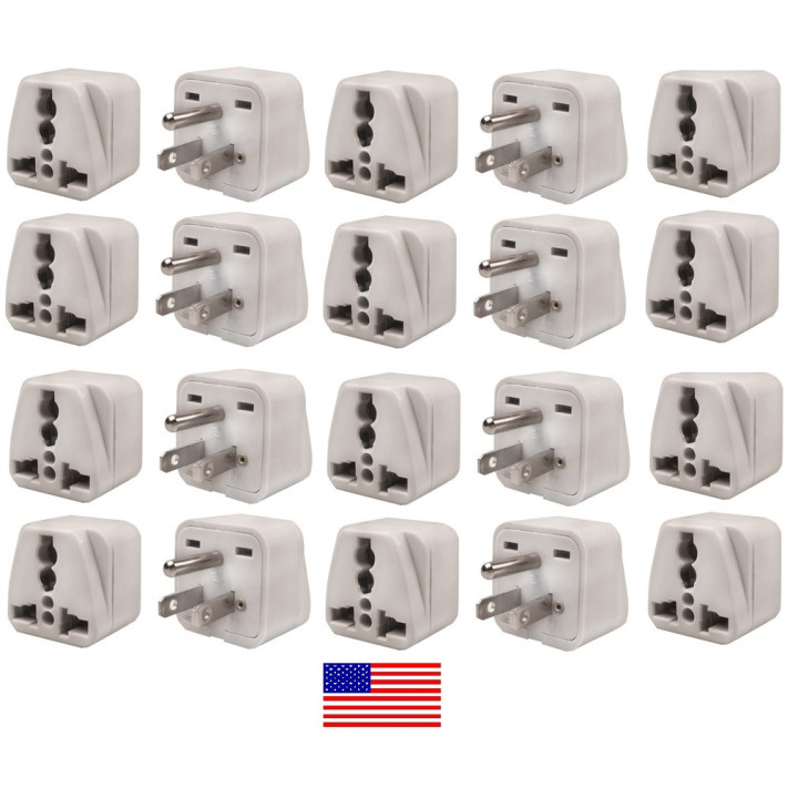 20 Adaptador electrico 6a macho americano a hembra euro universal adaptadores conectores adaptadores adaptador convertidor legra