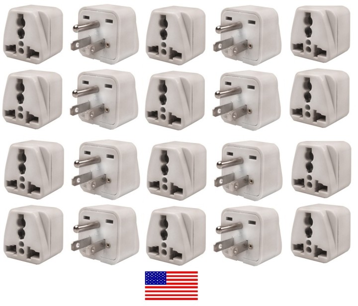 20 Adaptador electrico 6a macho americano a hembra euro universal adaptadores conectores adaptadores adaptador convertidor legra