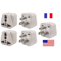 5 Travel adapter electric adapter 16 american male + female to female euro adapter jr international - 1