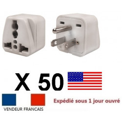 50 Travel adapter electric adapter 16 american male + female to female euro adapter jr international - 1