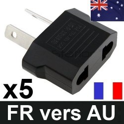 5 pcs us eu to australia ac power travel plug adapter euro area australia china travel asia argentina, new zealand plug adapter,