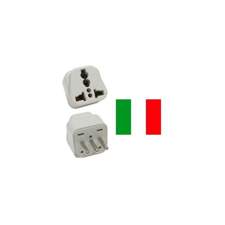 Adaptador de enchufe eléctrico europa italia 10a 250v para viajar jr international - 1