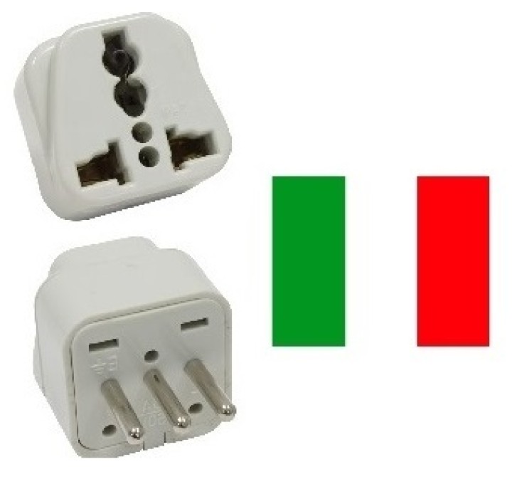 Electric plug adapter italy europe 10a 250v to travel jr international - 1