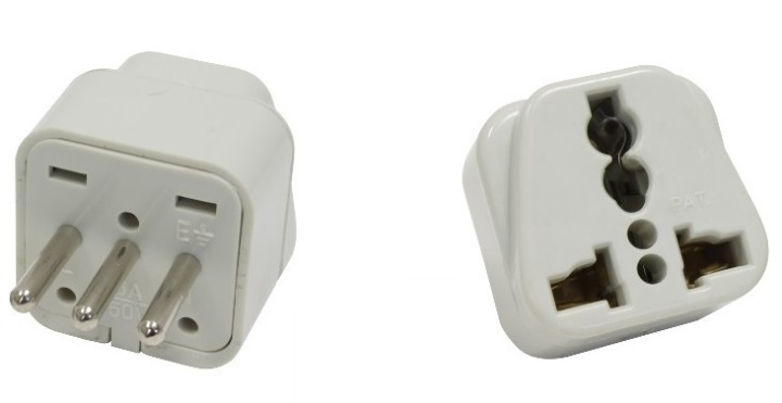 Electric plug adapter italy europe 10a 250v to travel jr international - 3